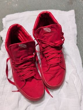 Vans Red High-Top Sneakers